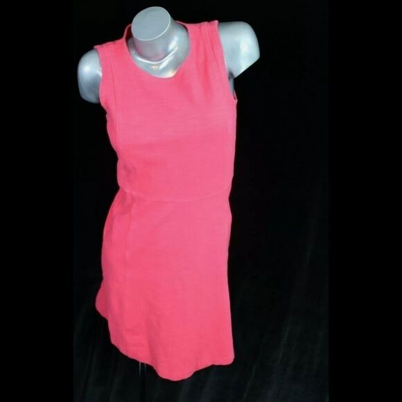 J. Crew Dresses & Skirts - J Crew Womens Knit Princess-Seam Dress Size 6 Sleeveless Fit & Flare Coral Pink